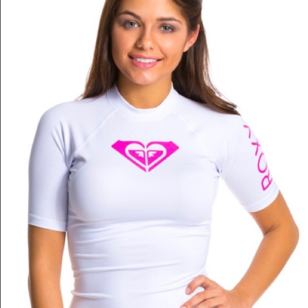 NWT!  ROXY Rash Guard-Short Sleeve-UV Protect
